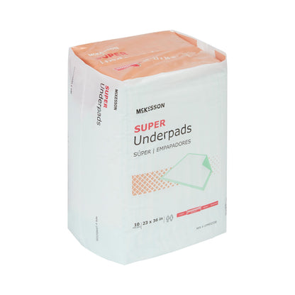 McKesson Super Disposable Underpad 23 X 36 Inch Fluff / Polymer Moderate Absorbency (724035_BG)