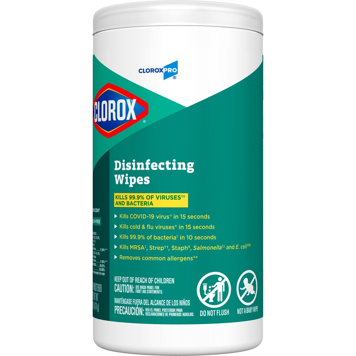 CloroxPro™ Clorox® Surface Disinfectant Premoistened Manual Pull Wipe 75 Count Canister Fresh Scent NonSterile (908190_BX)