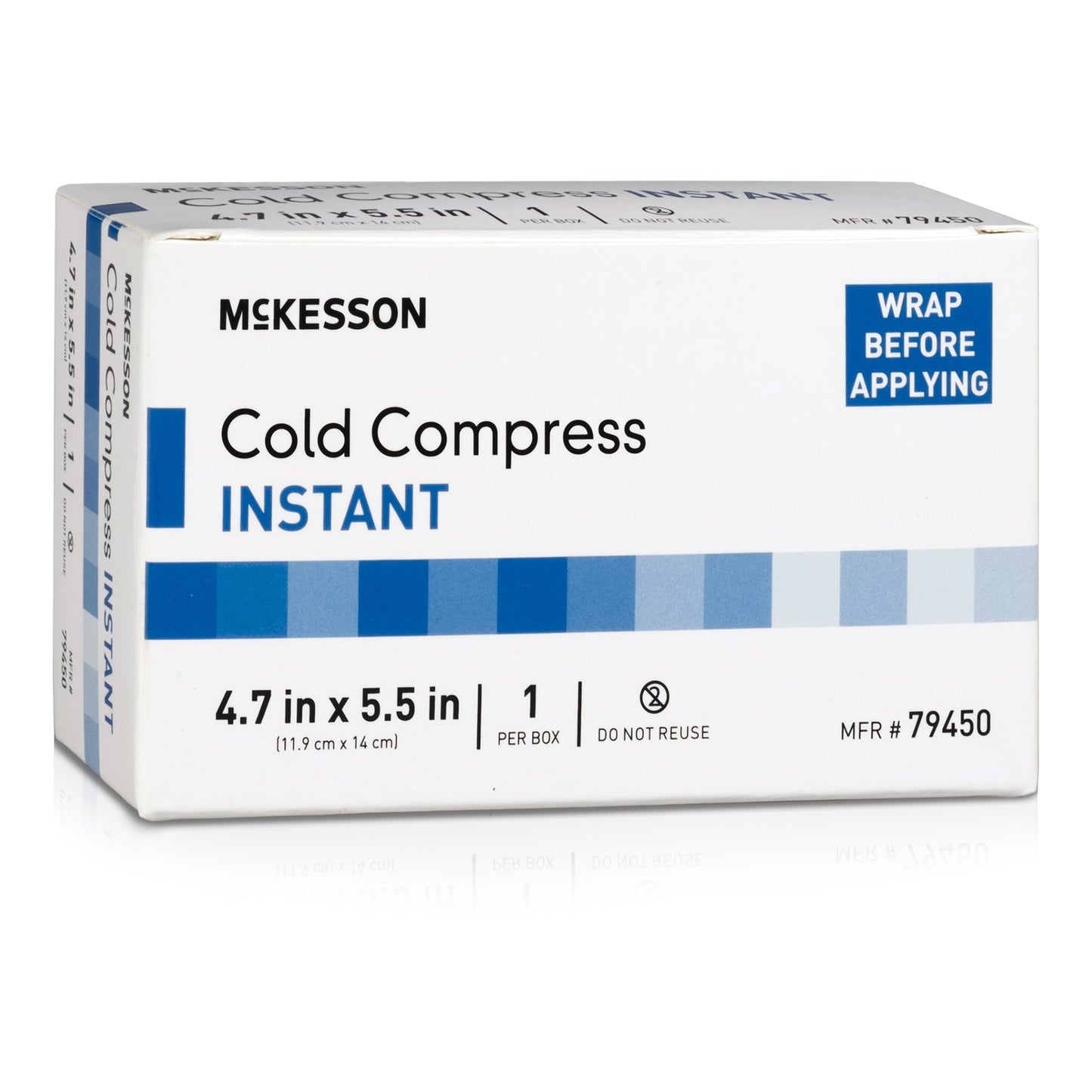 McKesson Instant Cold Pack General Purpose 4-7/10 X 5-1/2 Inch Plastic / Ammonium Nitrate / Water Disposable (1111663_PK)