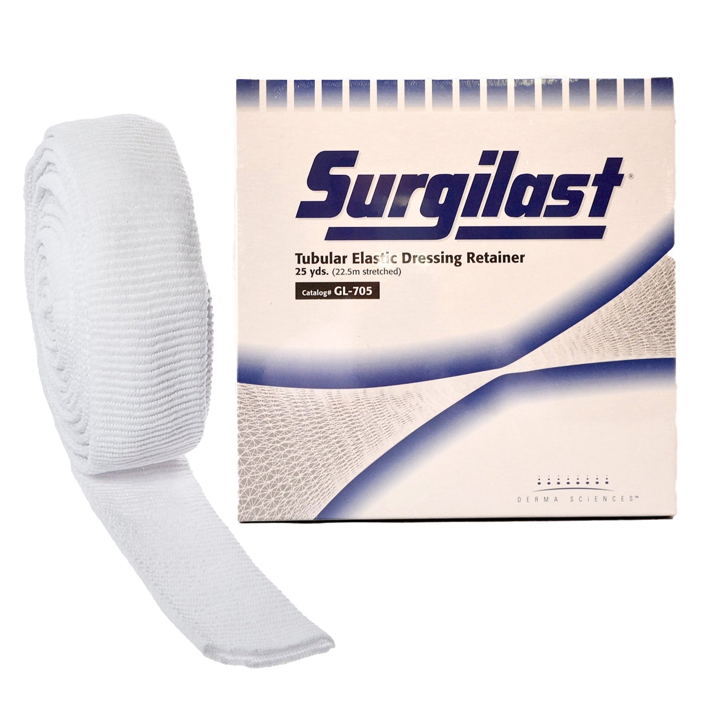 Surgilast® Elastic Net Retainer Dressing Tubular Elastic 25 Yard Size 5 White Small Head / Shoulder / Thigh NonSterile (450916_BX)