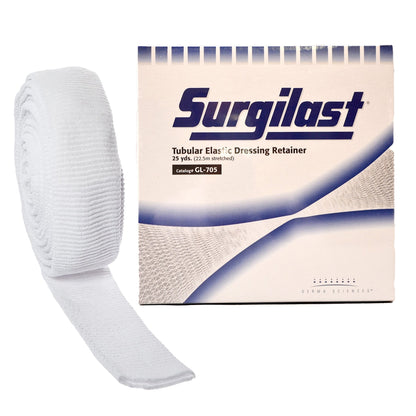 Surgilast® Elastic Net Retainer Dressing Tubular Elastic 25 Yard Size 5 White Small Head / Shoulder / Thigh NonSterile (450916_BX)