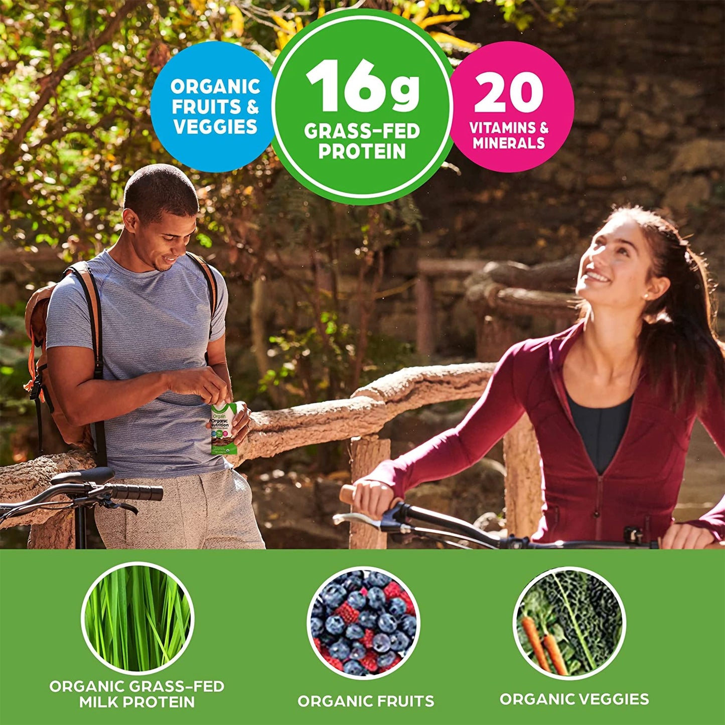 Orgain® Organic Nutritional Shake Oral Supplement Creamy Chocolate Fudge Flavor Liquid 11 oz. Carton (1039287_PK)