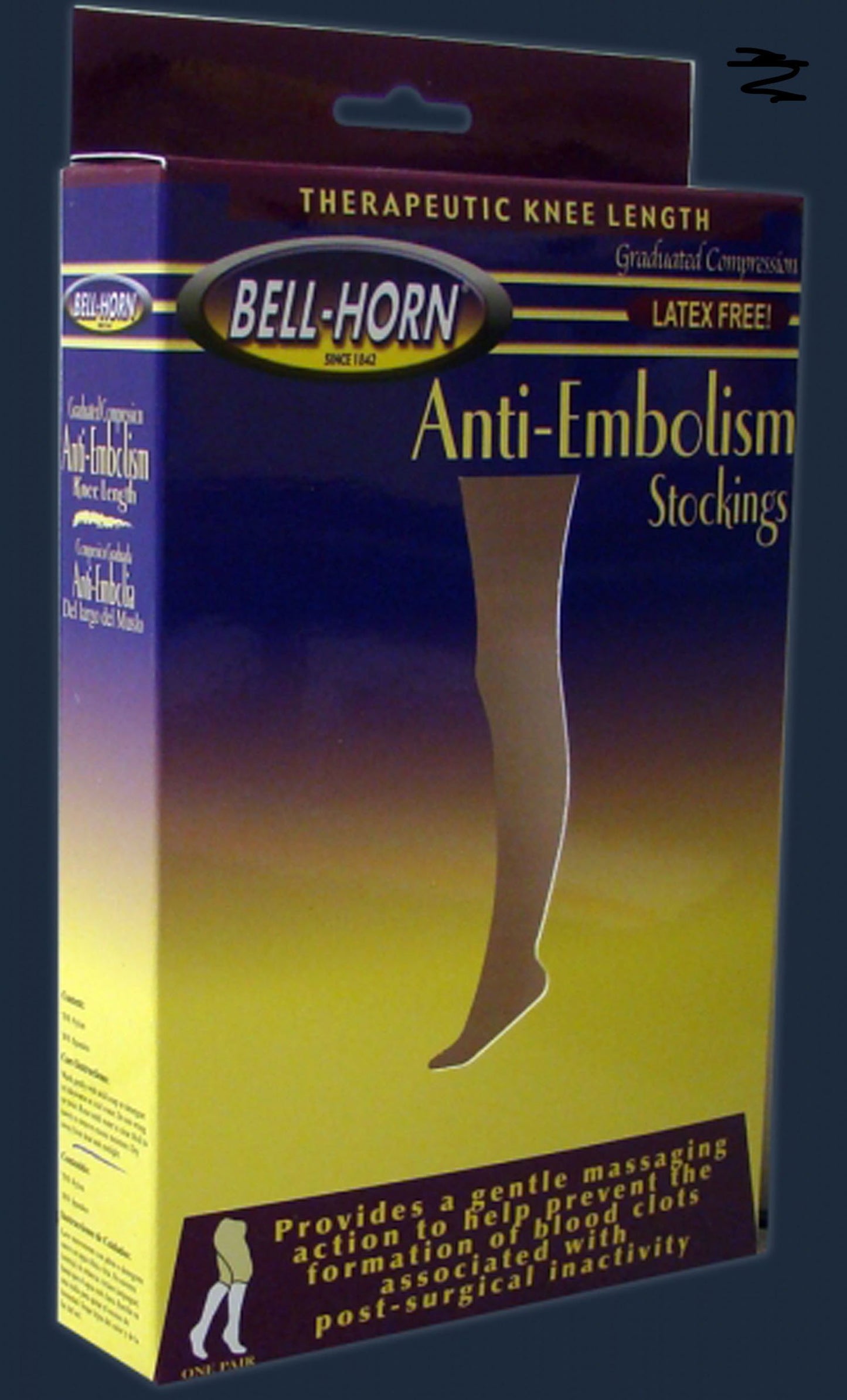 Bell-Horn® Anti-embolism Stocking Knee High Medium Black Closed Toe (678753_PR)