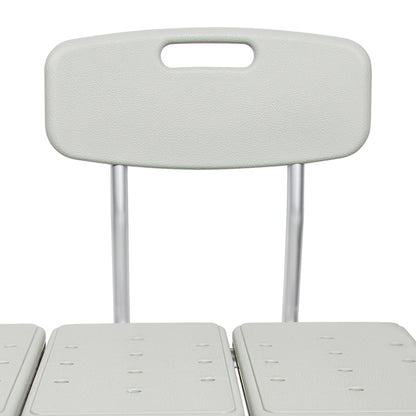 McKesson Knocked Down Bath Transfer Bench Removable Arm Rail 17-1/2 to 22-1/2 Inch Seat Height 400 lbs. Weight Capacity (1065210_EA)