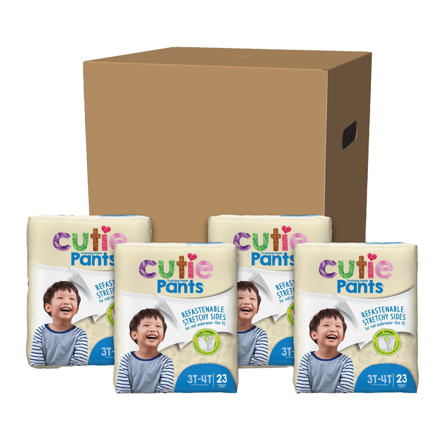 Cutie Pants® Male Toddler Training Pants Size 3T to 4T Disposable Heavy Absorbency (831577_CS)