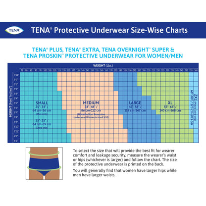 TENA ProSkin Overnight™ Super Unisex Adult Absorbent Underwear Pull On with Tear Away Seams X-Large Disposable Heavy Absorbency (1053410_CS)
