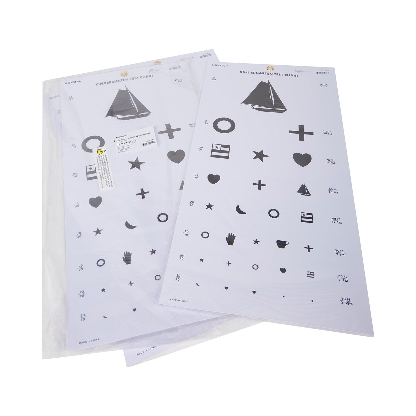 McKesson Preschool Eye Test Chart 20 Foot Distance Acuity Test (1038454_BG)
