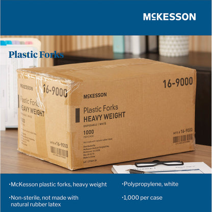 McKesson Fork Heavy Weight White Polypropylene (959242_CS)