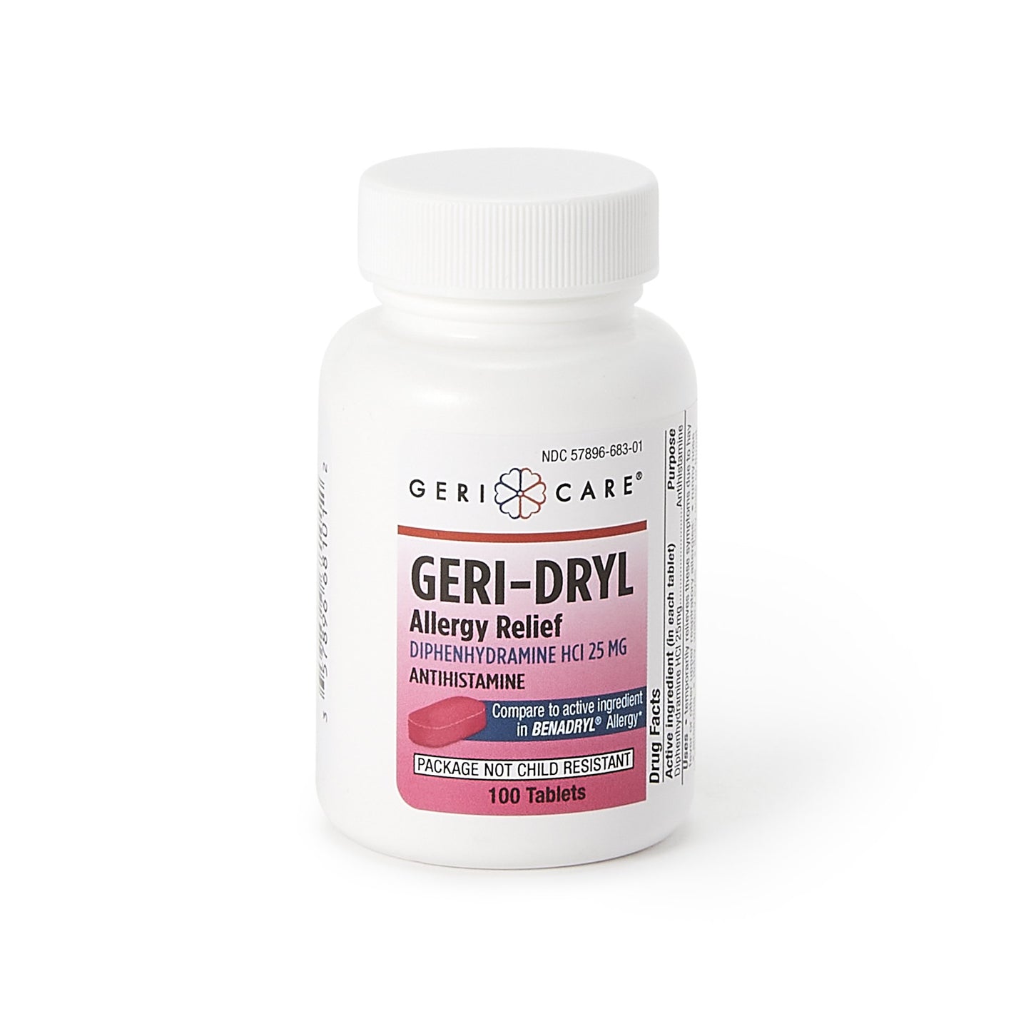 Geri-Dryl Allergy Relief 25 mg Strength Tablet 100 per Bottle (873289_CS)