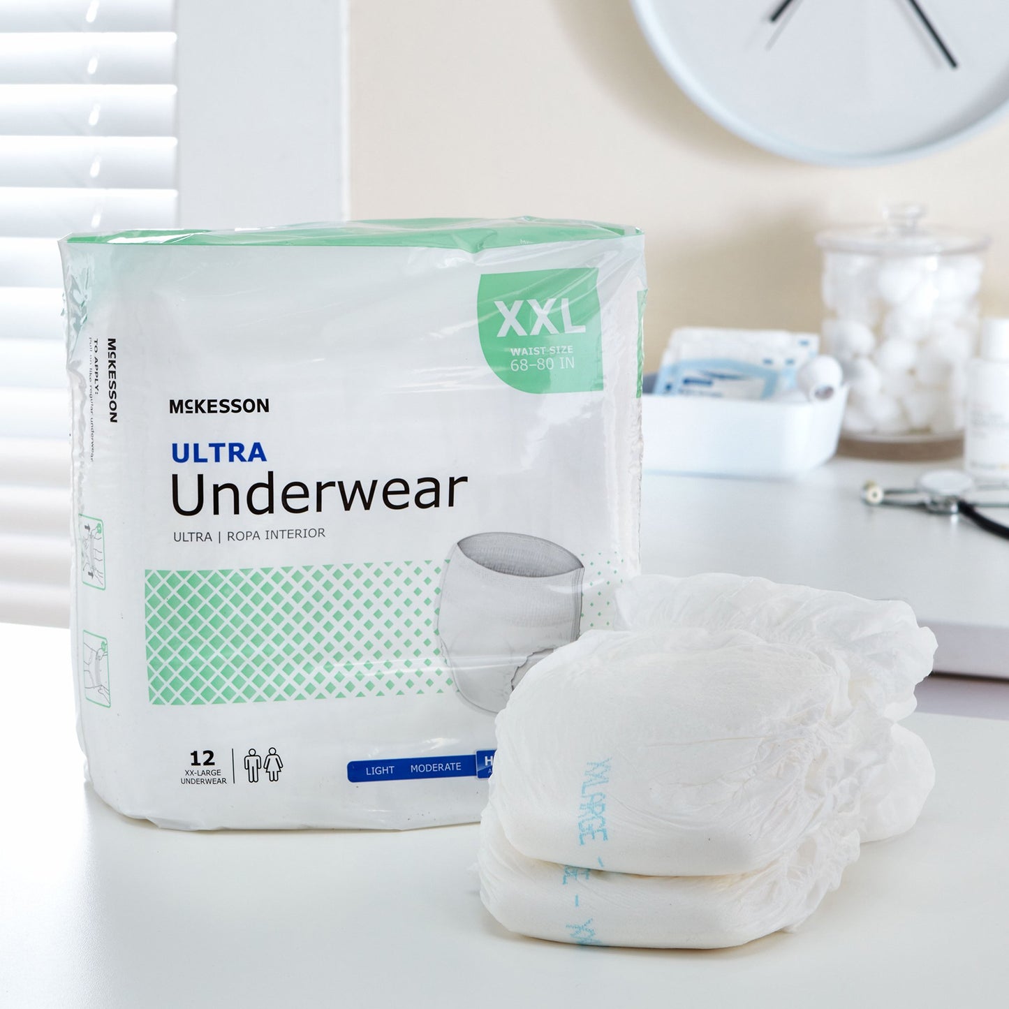 McKesson Ultra Unisex Adult Absorbent Underwear Pull On with Tear Away Seams 2X-Large Disposable Heavy Absorbency (724919_BG)