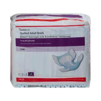 Wings™ Overnight Quilted Unisex Adult Incontinence Brief Large Disposable Heavy Absorbency (864860_BG)