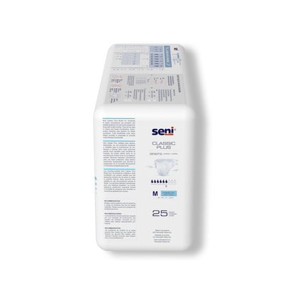 Seni® Classic Plus Unisex Adult Incontinence Brief Medium Disposable Moderate Absorbency (1163847_CS)