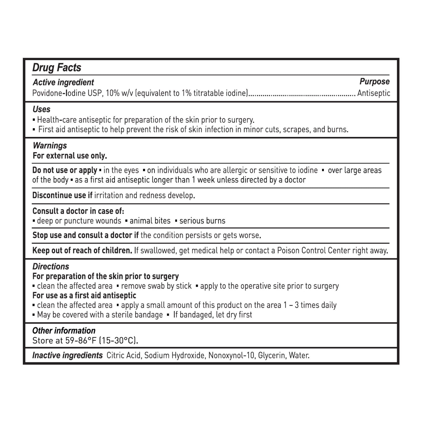 McKesson Impregnated Swabstick 10% Strength Povidone-Iodine Individual Packet Sterile (854753_BX)