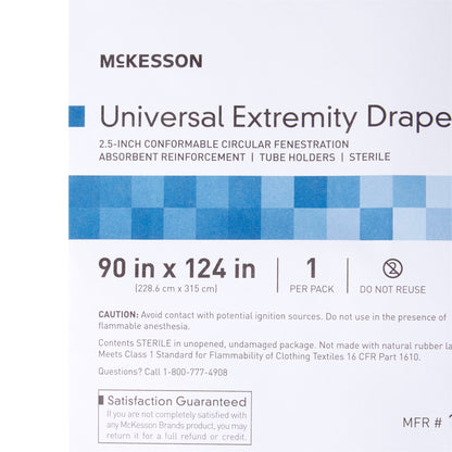 McKesson Orthopedic Drape Universal Extremity Drape 90 W X 124 L Inch Sterile (1101269_CS)