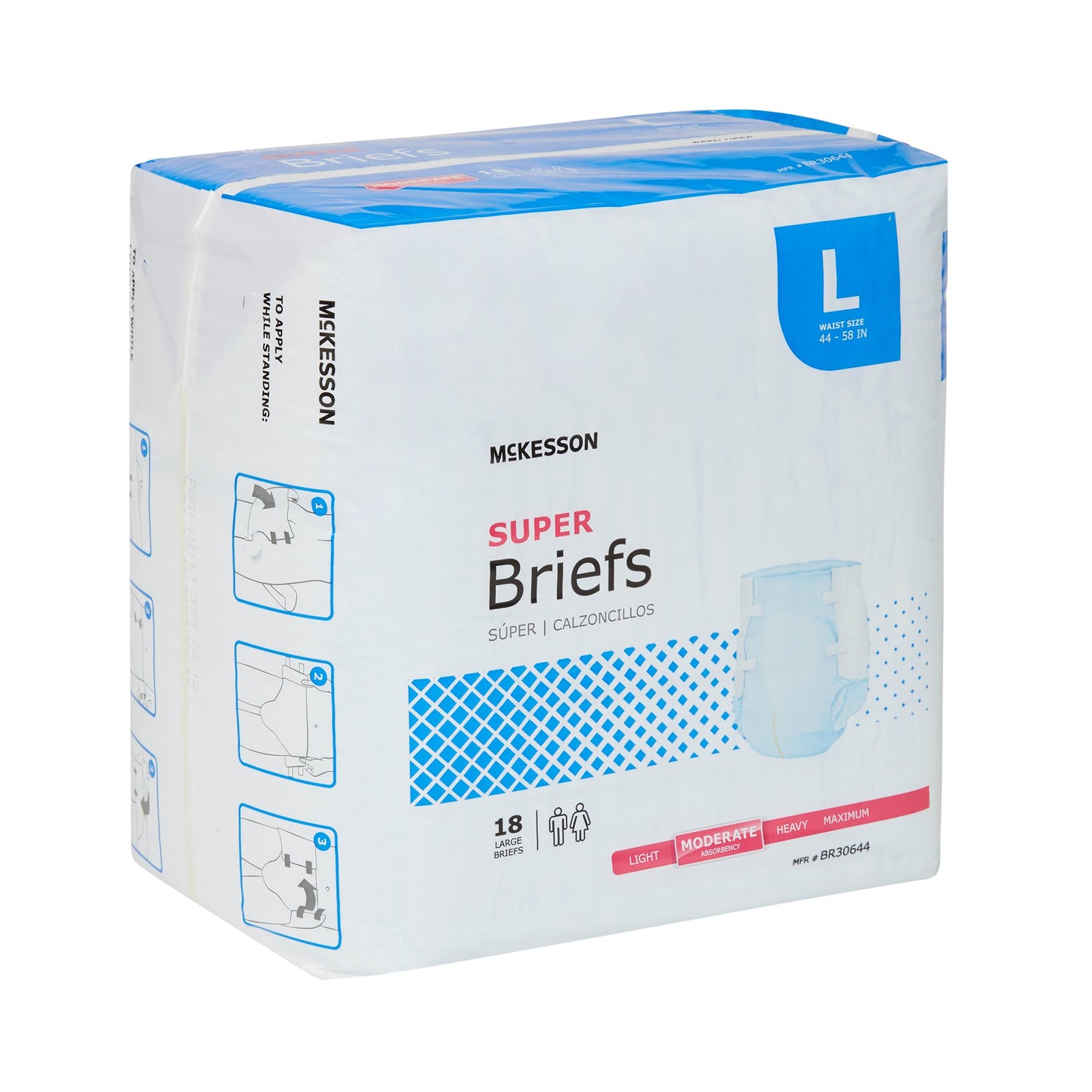 McKesson Unisex Adult Incontinence Brief Large Disposable Moderate Absorbency (1123842_CS)
