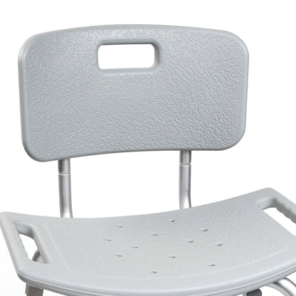 McKesson Bath Bench Without Arms Aluminum Frame Removable Backrest 19-1/4 Inch Seat Width 300 lbs. Weight Capacity (1073631_CS)