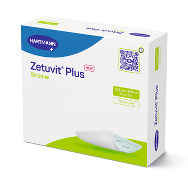 Zetuvit® Plus Silicone Super Absorbent Dressing Silicone Adhesive 5 X 5 Inch Square (1181536_EA)