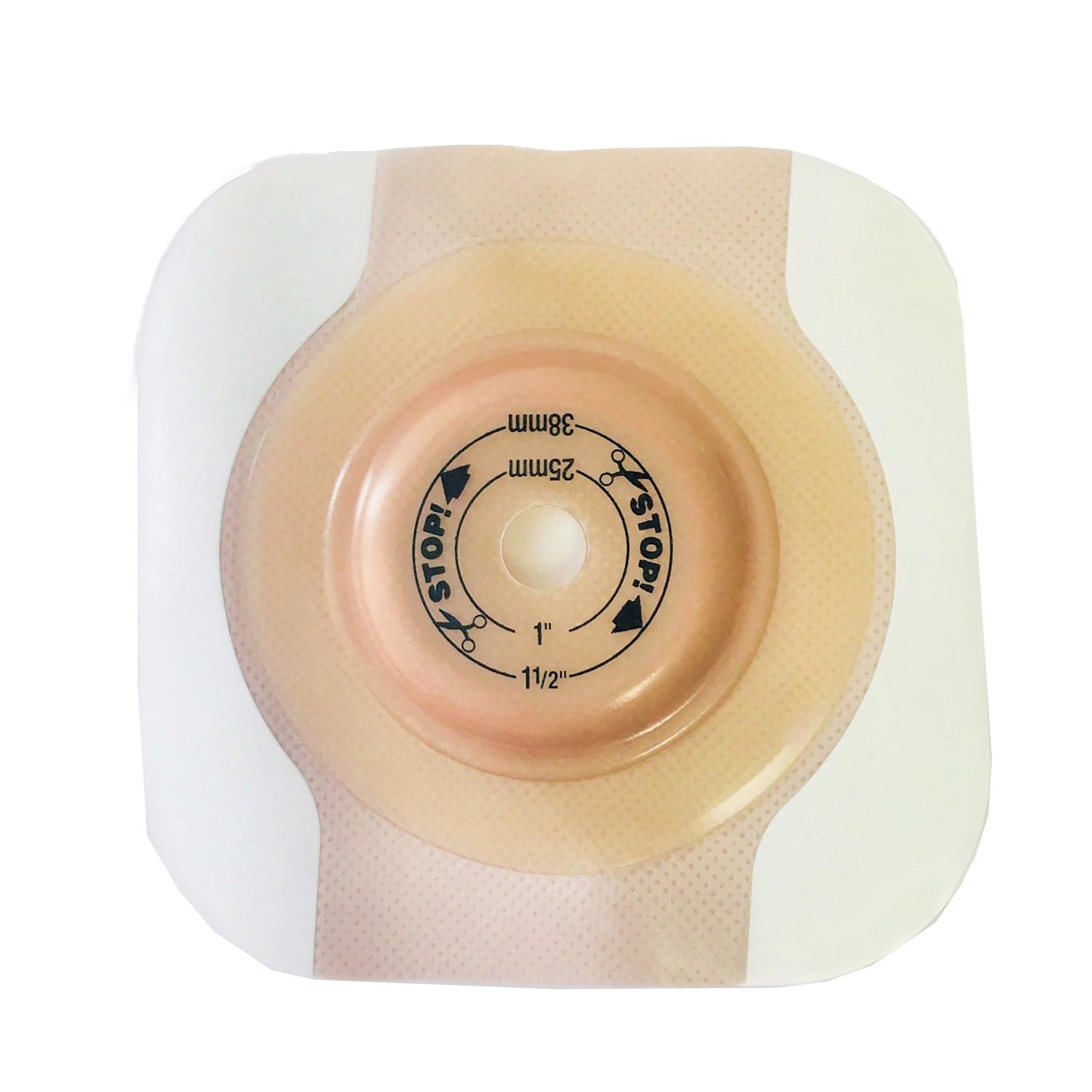 New Image™ CeraPlus™ Ostomy Barrier Trim to Fit, Extended Wear Adhesive Tape Borders 44 mm Flange Green Code System Up to 1 Inch Opening (970807_EA)