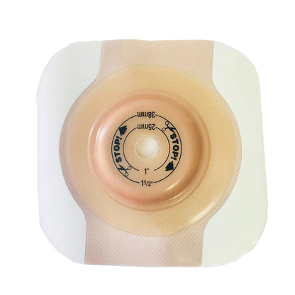 New Image™ CeraPlus™ Ostomy Barrier Trim to Fit, Extended Wear Adhesive Tape Borders 44 mm Flange Green Code System Up to 1 Inch Opening (970807_EA)