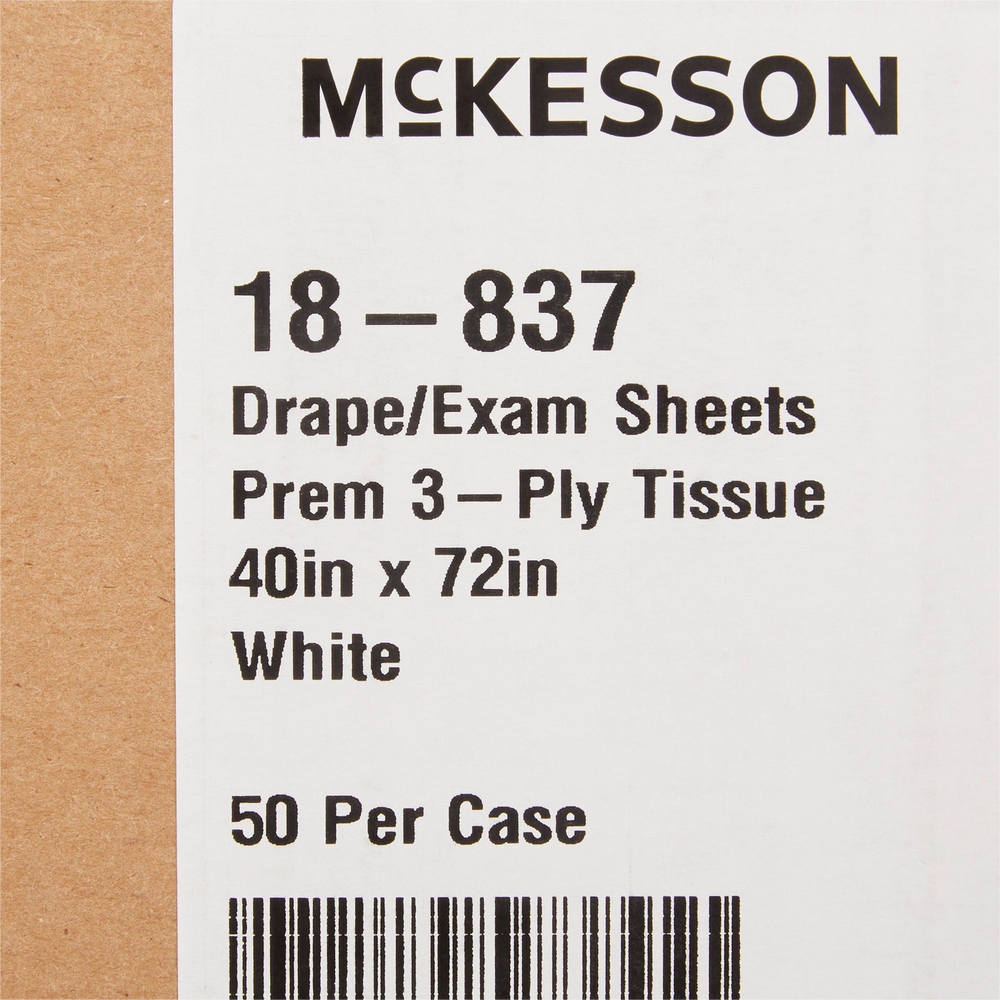 McKesson General Purpose Drape Physical Exam Drape 40 W X 72 L Inch NonSterile (145371_CS)