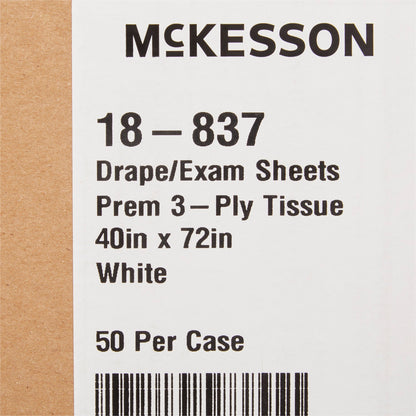 McKesson General Purpose Drape Physical Exam Drape 40 W X 72 L Inch NonSterile (145371_CS)