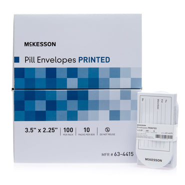 McKesson Medication Envelope White 2-1/4 X 3-1/2 Inch (624665_BX)
