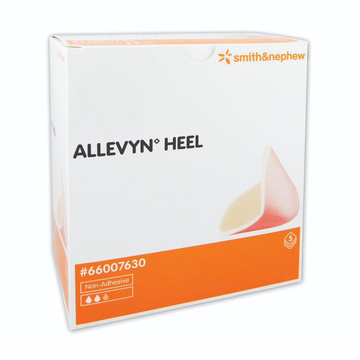 Allevyn Heel Foam Dressing 4-1/2 X 5-1/2 Inch Without Border Film Backing Nonadhesive Heel Sterile (407366_EA)