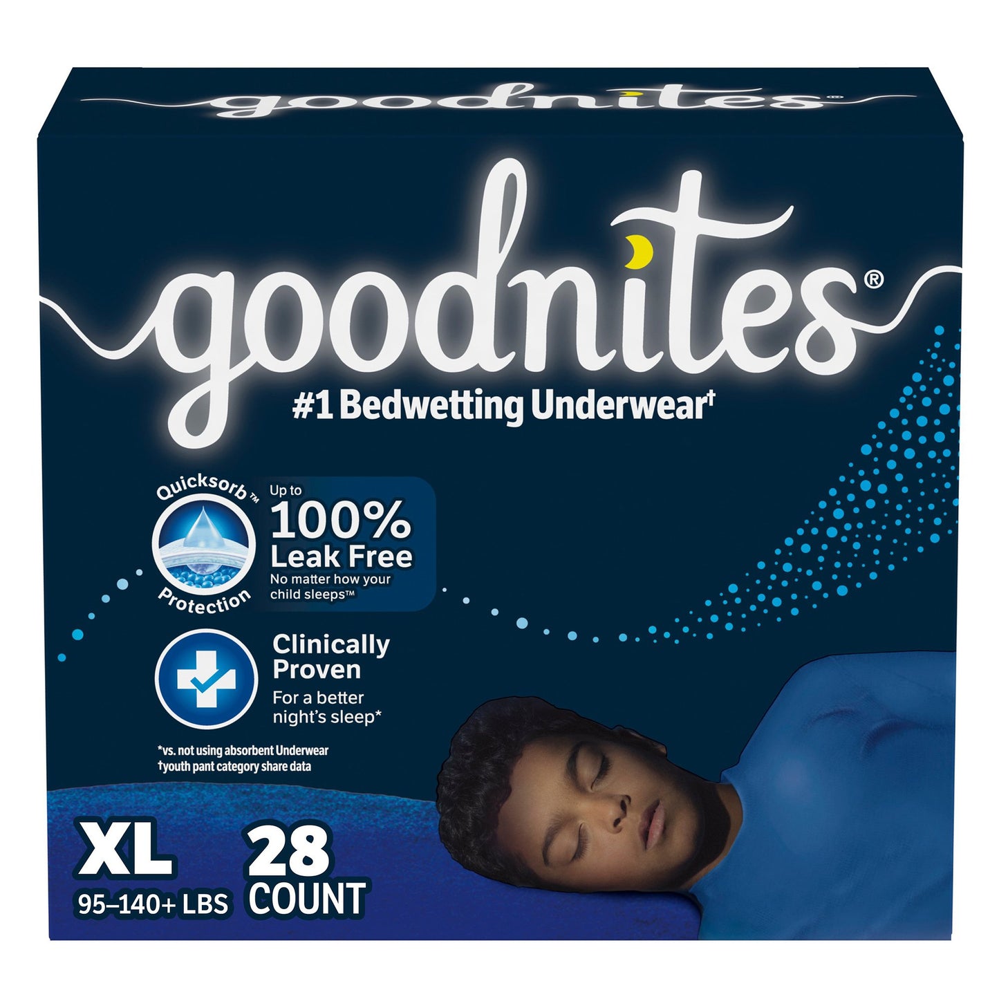 GoodNites® Male Youth Absorbent Underwear Pull On with Tear Away Seams X-Large Disposable Heavy Absorbency (1246168_CS)