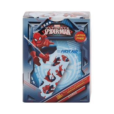 American® White Cross Stat Strip® Adhesive Strip 3/4 X 3 Inch Plastic Rectangle Kid Design (Spider-Man) Sterile (890881_CS)