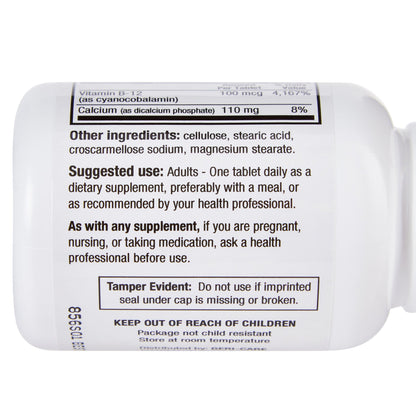Geri-Care® Vitamin Supplement Vitamin B12 100 mcg Strength Tablet 100 per Bottle (775733_BT)