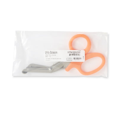 McKesson Medicut™ Trauma Shears Orange 7-1/4 Inch Length Medical Grade Stainless Steel NonSterile Finger Ring Handle Blunt Tip / Blunt Tip (1089414_CS)