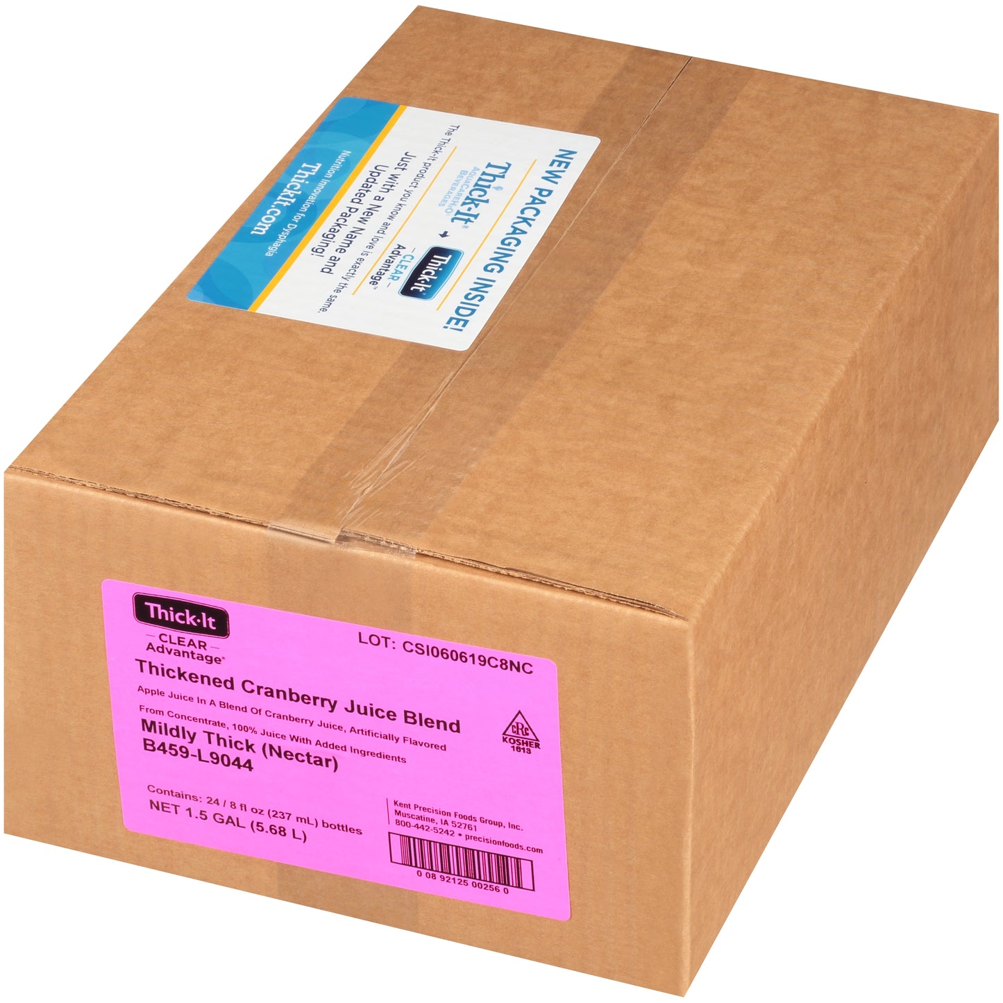 Thick-It® Clear Advantage® Thickened Beverage 8 oz. Bottle Cranberry Flavor Liquid IDDSI Level 2 Mildly Thick (803173_CS)