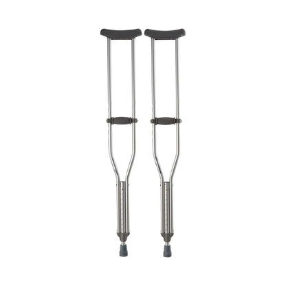 McKesson Underarm Crutches Adult 5 Foot 2 Inch to 5 Foot 10 Inch User Height Aluminum Frame 350 lbs. Weight Capacity (1065230_PR)