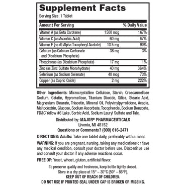 Prosight Multivitamin Supplement Vitamin A / Ascorbic Acid 5,000 IU - 60 mg Strength Tablet 60 per Bottle (486494_BT)