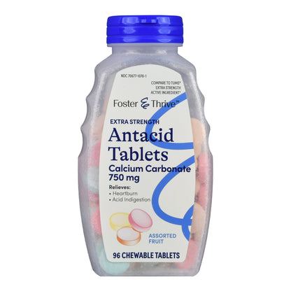 Foster & Thrive™ Antacid 750 mg Strength Chewable Tablet 96 per Bottle (1235090_BT)