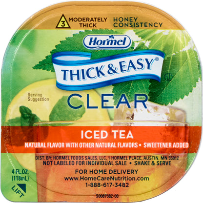 Thick & Easy® Thickened Beverage 4 oz. Portion Cup Iced Tea Flavor Liquid IDDSI Level 3 Moderately Thick/Liquidized (690740_CS)