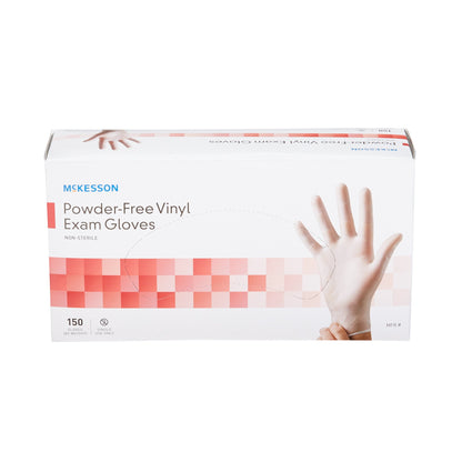 McKesson Exam Glove X-Small NonSterile Vinyl Standard Cuff Length Smooth Clear Not Rated (832680_CS)