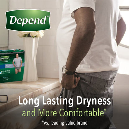 Depend® Fresh Protection Male Adult Absorbent Underwear Waistband Style Small / Medium Disposable Heavy Absorbency (984194_CS)