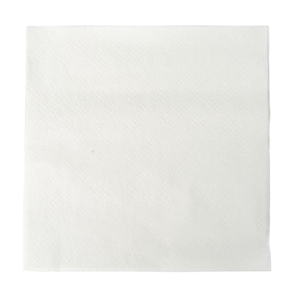 Hawthorn Premium Paper Beverage Napkin 1-Ply, White, 9" x 9" (10000018)