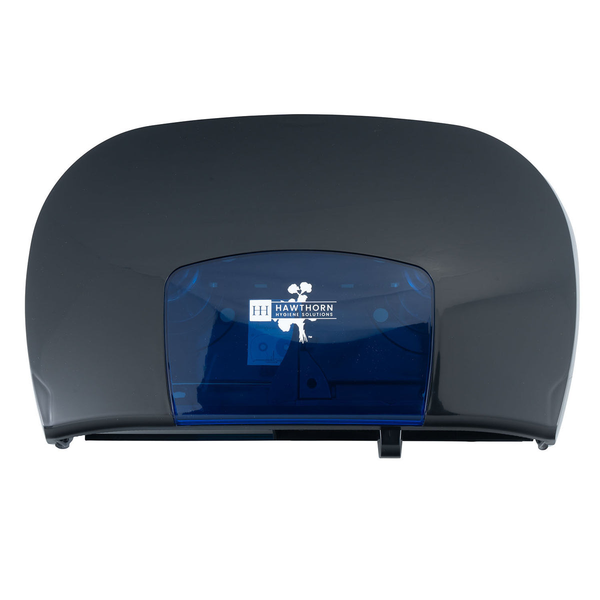 Hawthorn Polycarbonate Twin Jumbo Roll Tissue Dispenser, Black, 12.25" x 5.88" x 20.01" (10000140)