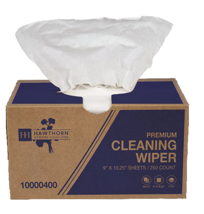 Hawthorn Paper Premium Light Duty Cleaning Wipe, White, 9" x 10.25" (10000400)