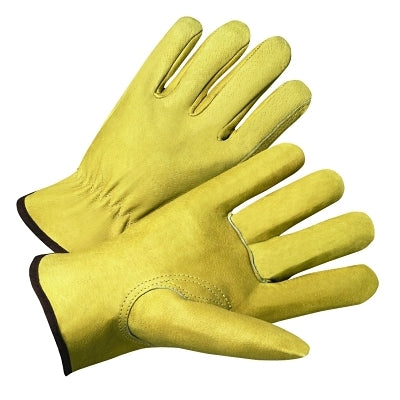 West Chester 4000 Series Pigskin Leather Driver Gloves, Small, Unlined, Tan (112-994KS)