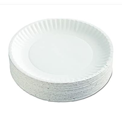 AJM Packaging Corporation Paper Plates, 9" dia, White, 100/Pack, 12 Packs/Carton (AJMPP9GRAWH)