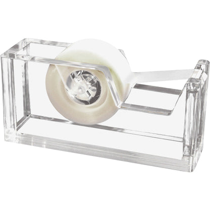 Kantek Tape Dispenser, Refillable, Non-skid Base, Acrylic, Clear (KTKAD60)