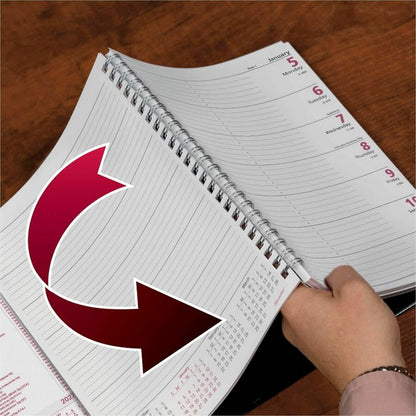 Brownline Pre-Vu Weekly Planner, January 2027 to December 2027, 6 3/4" x 8 1/2" (REDCB920BLK)