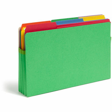 Smead TUFF Pocket Straight Tab Cut Legal Recycled File Pocket, 8 1/2" x 14", 3 1/2" Expansion, Green, 25/Box (SMD74226BX)