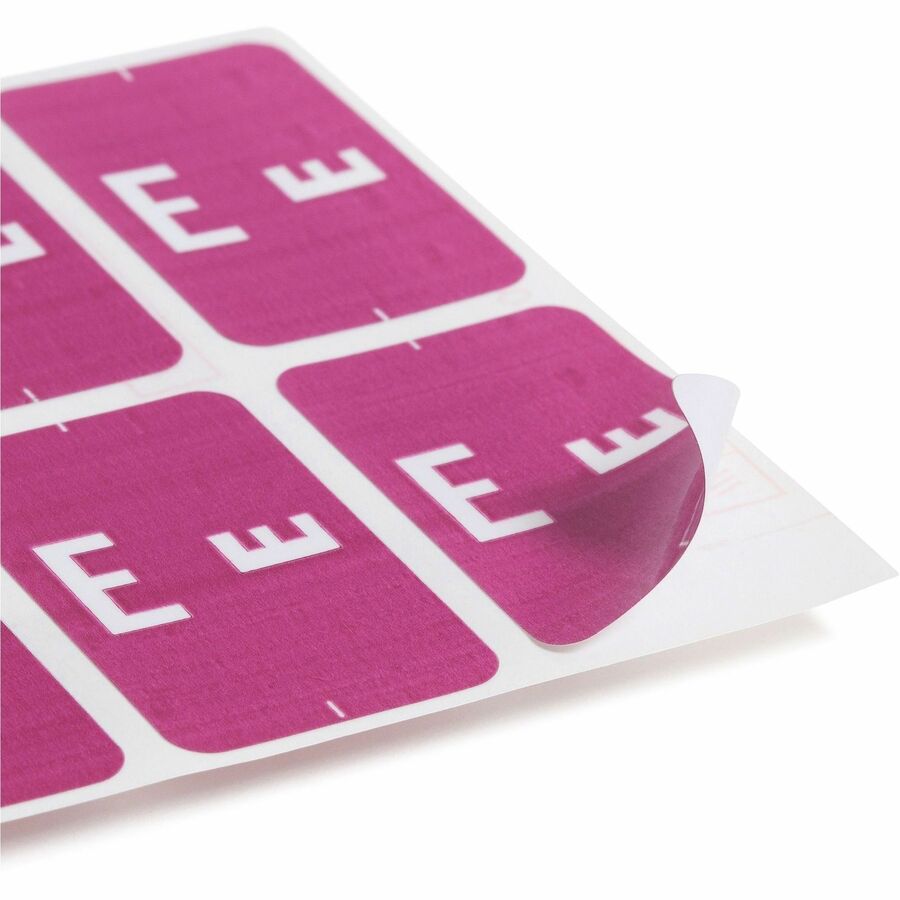 Smead AlphaZ Color-Coded Second Letter Alphabetical Labels, E, 1 x 1.63, Purple, 10/Sheet, 10 Sheets/Pack (SMD67175)