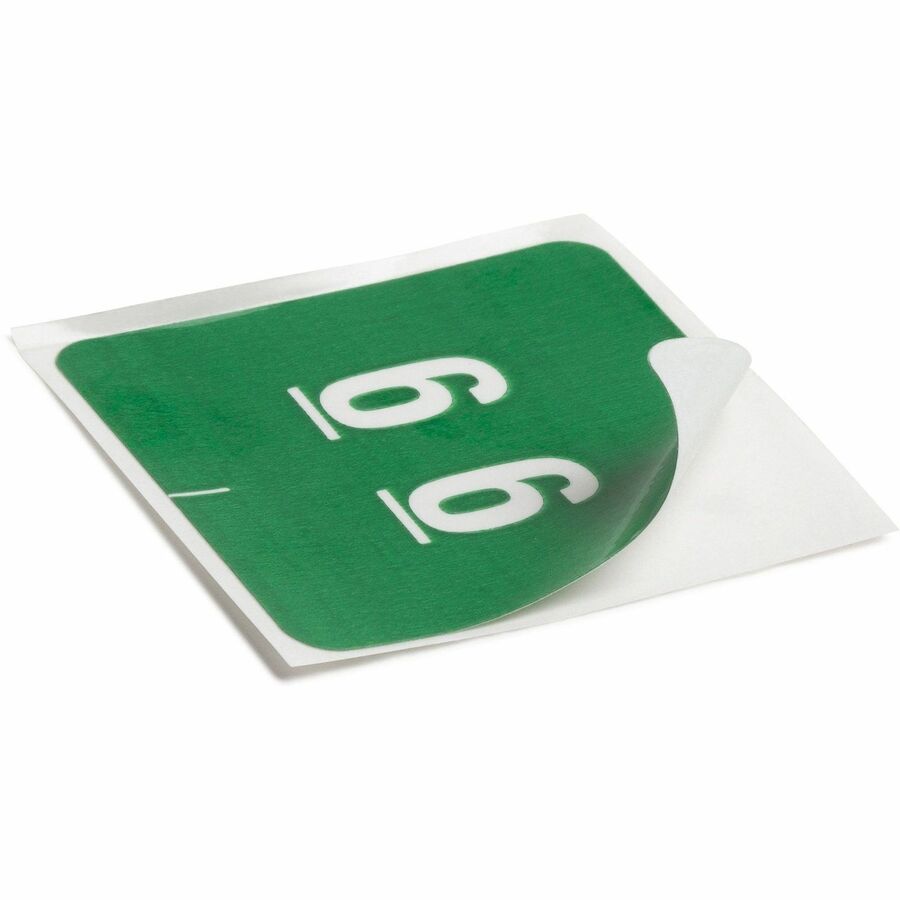 Smead Numerical End Tab File Folder Labels, 6, 1.5 x 1.5, Green, 250/Roll (SMD67426)