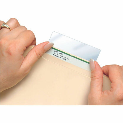 Tabbies Self-adhesive File Folder Label Protectors, For 3 1/2" x 2" Sheet, Clear, 100/Pack (TAB58385)