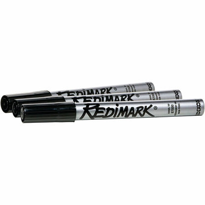 Dixon Industrial RediMark Chisel Tip Permanent Markers, Black Ink, Metal Barrel, 12/Dozen (DIX87170)
